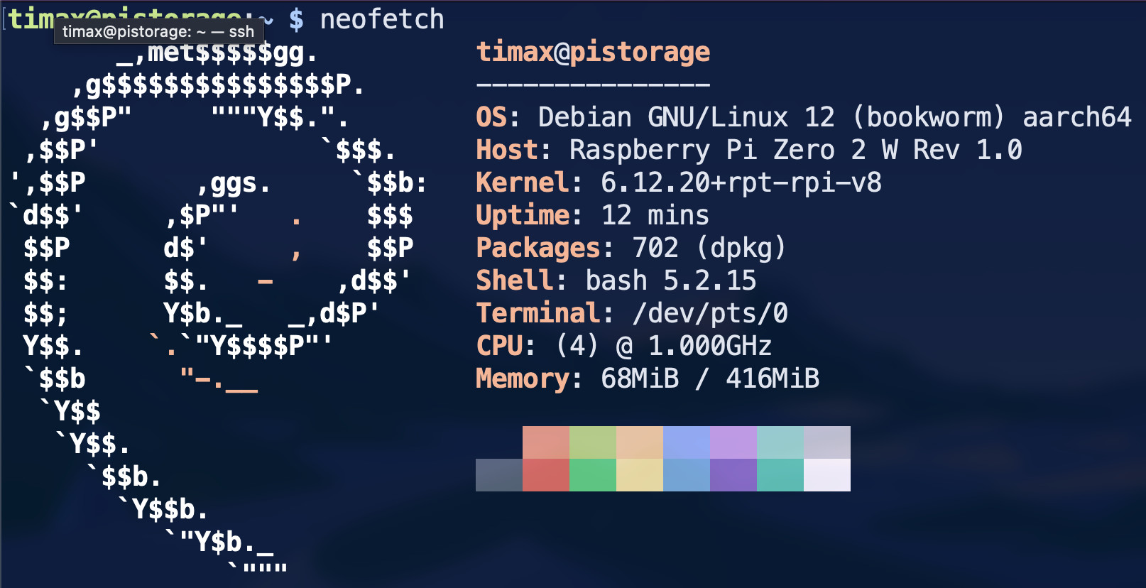 neofetch output
