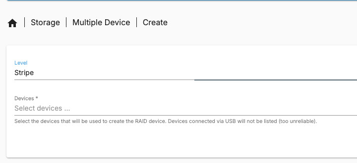 No USB RAID